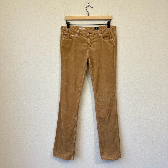 AG ADRIANO GOLDSCHMIED The Ballad Slim Boot Corduroy Pants in Camel - Picture 1 of 13